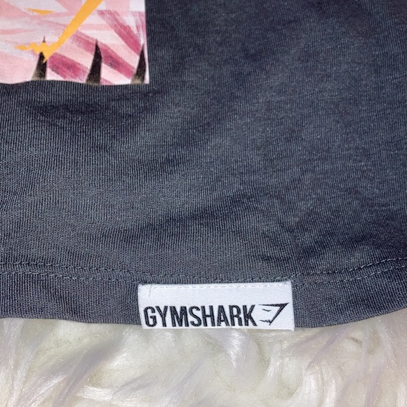 GYMSHARK Gray Palm Leaf Twisted Back Racerback Tank Top S - Picture 8 of 16